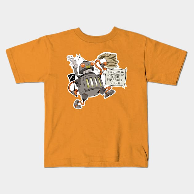 Waffle Bot Kids T-Shirt by westinchurch